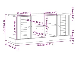 Banco zapatero VIGO madera maciza de pino 106x35x45 cm