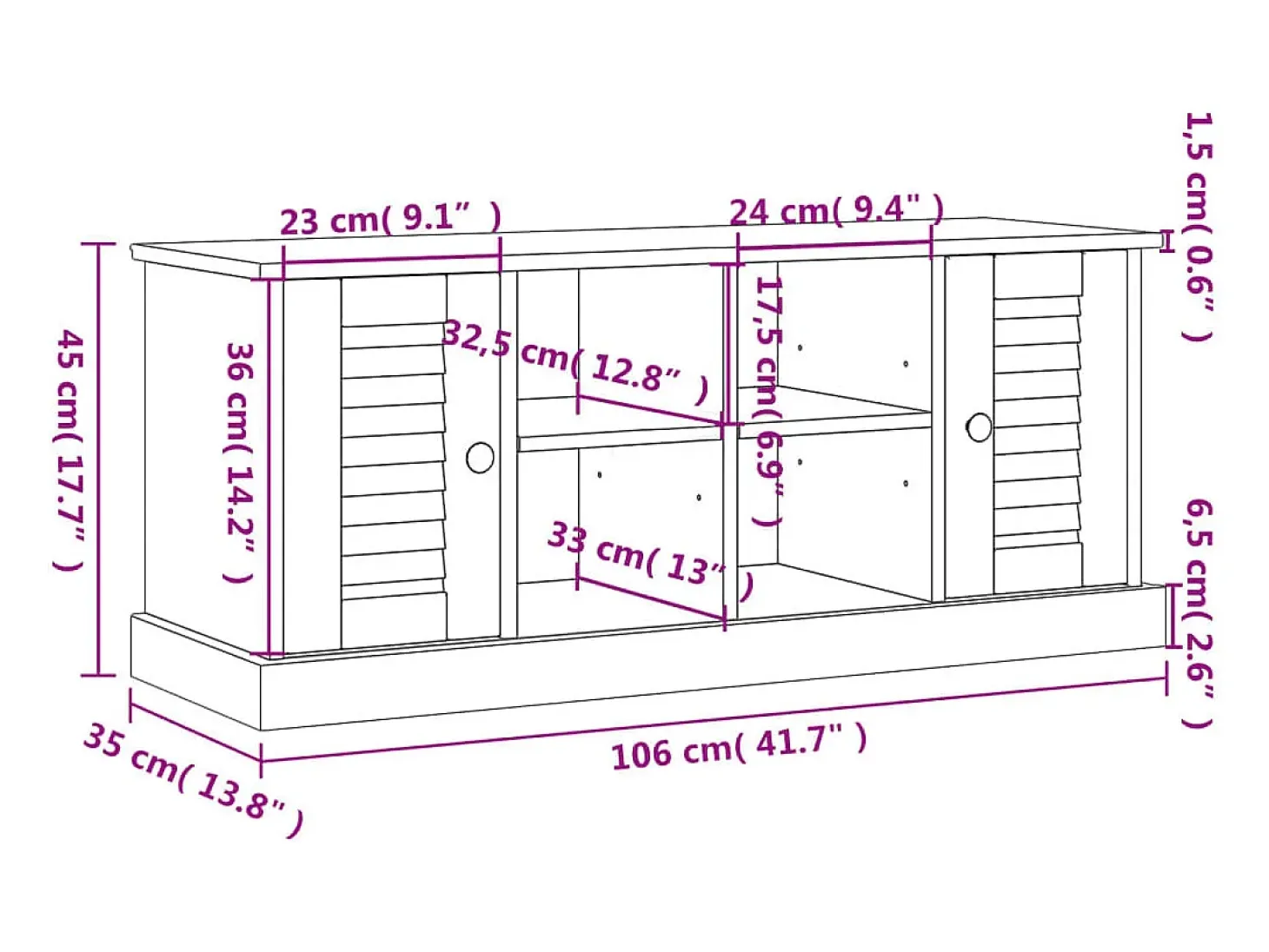 Banco zapatero VIGO madera maciza de pino 106x35x45 cm