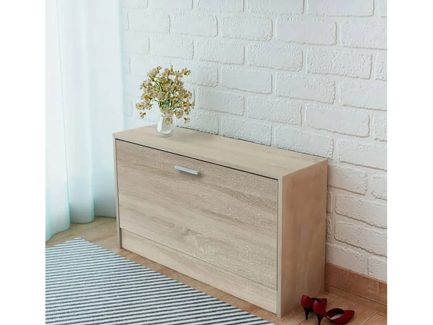 Banco zapatero 80x24x45 cm Roble