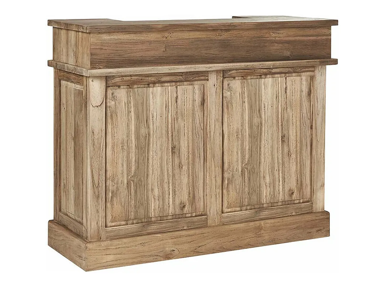 Barra de bar de madera de teca reciclada