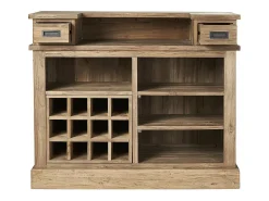 Barra de bar de madera de teca reciclada