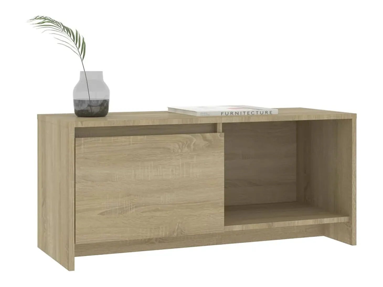 Bay Village Mueble para TV madera contrachapada roble Sonoma 90x35x40 cm