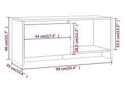 Bay Village Mueble para TV madera contrachapada roble Sonoma 90x35x40 cm