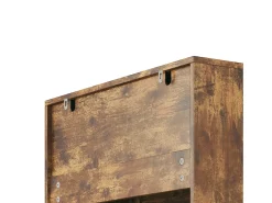Bealife Mueble zapatero con 2 puertas abatibles y 1 cajón – 58x24x102 cm, Marrón – Estantes regulables en altura, Zapatero moderno y funcional