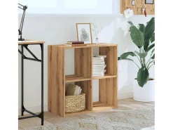 Biblioteca de madera ingeniería roble artisian 68,5x32x68,5 cm ES919324