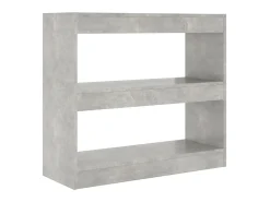 Biblioteca Estantería - divisor de espacios gris hormigón 80x30x72 cm ES97297