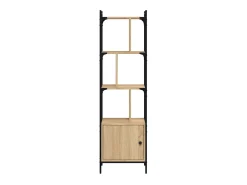 Biblioteca Estantería con puerta madera roble Sonoma 44,5x30x154,5 cm ES68457