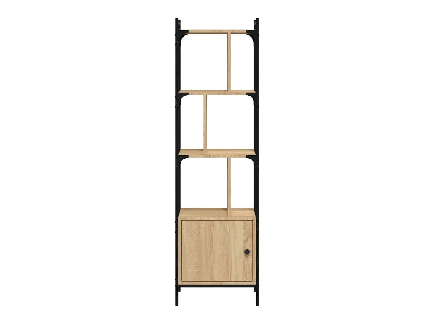Biblioteca Estantería con puerta madera roble Sonoma 44,5x30x154,5 cm ES68457
