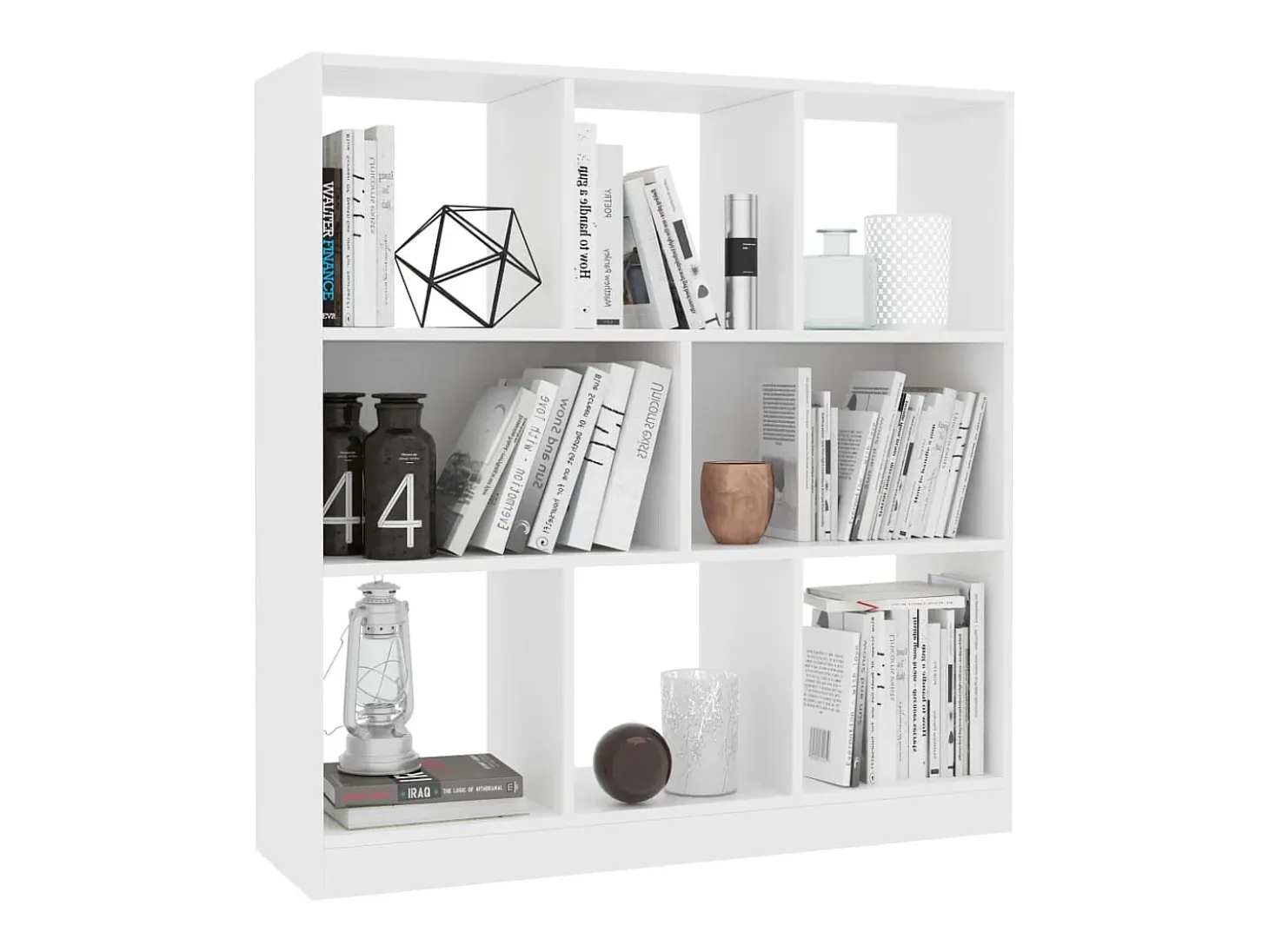 Biblioteca Estantería librería madera contrachapada blanco 97,5x29,5x100cm ES25773