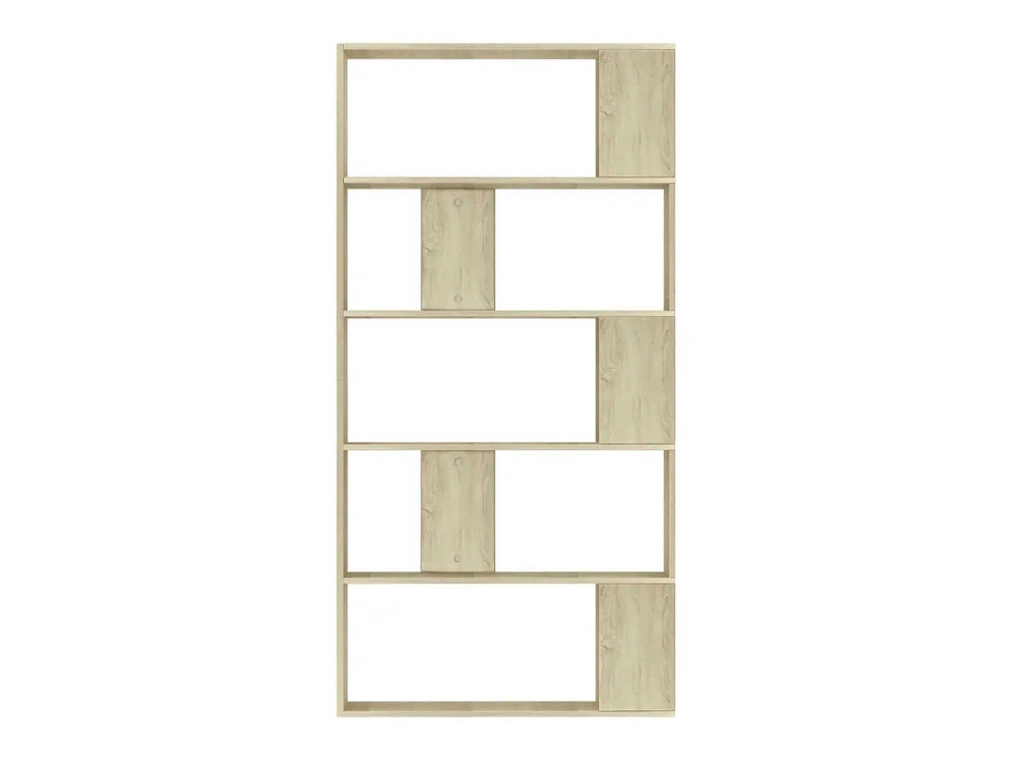 Biblioteca Estantería madera contrachapada color roble Sonoma 80x24x159 cm ES63809