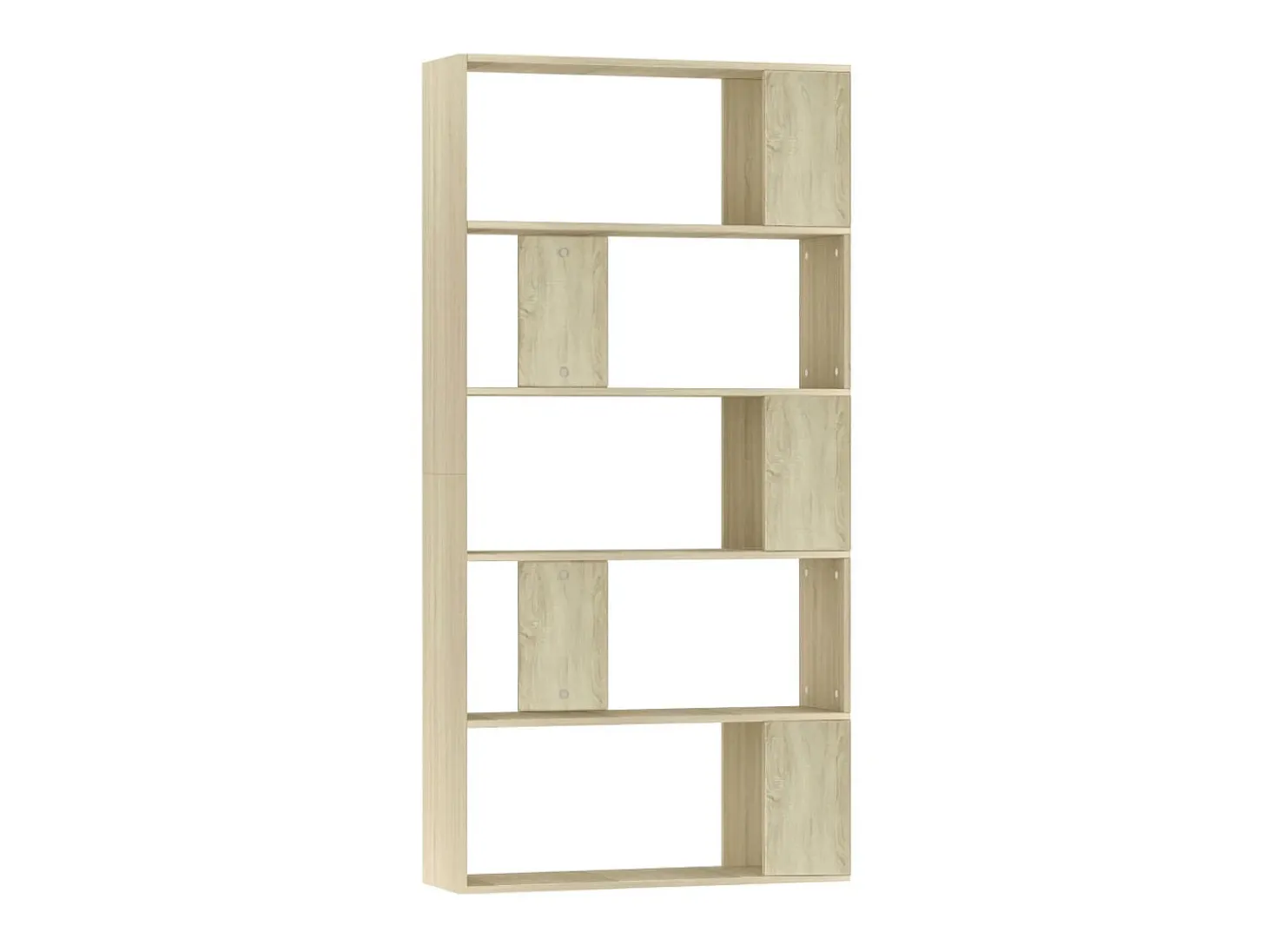 Biblioteca Estantería madera contrachapada color roble Sonoma 80x24x159 cm ES63809