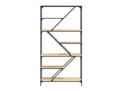 Biblioteca Estantería madera de ingeniería acero roble Sonoma 91x36x176 cm ES98176