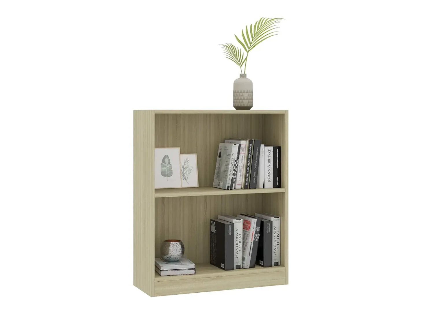 Biblioteca Estantería madera de ingeniería roble Sonoma 60x24x76 cm ES50397