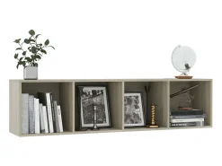 Biblioteca Estantería/mueble de TV roble Sonoma 143x30x36 cm ES30155