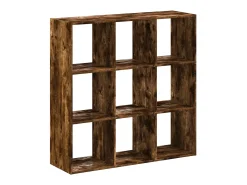 Biblioteca madera de ingeniería roble ahumado 102x32x102 cm ES241175