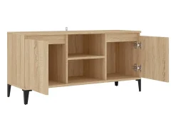 Billie Mueble de TV con patas metal color roble Sonoma 103,5x35x50 cm