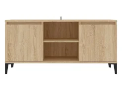 Billie Mueble de TV con patas metal color roble Sonoma 103,5x35x50 cm