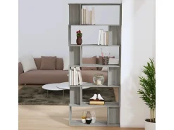 Blue Rapids Estantería/Biombo madera contrachapada gris Sonoma 80x24x192 cm