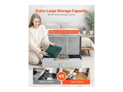 Bolsas de Almacenamiento SucceBuy para debajo de la Cama 2 Piezas de 48 L, Organizador de Zapatos para debajo de la Cama de 80,5x40,5x15,5 cm