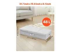Bolsas de Almacenamiento SucceBuy para debajo de la Cama 2 Piezas de 48 L, Organizador de Zapatos para debajo de la Cama de 80,5x40,5x15,5 cm