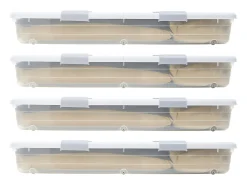 Bolsas de Almacenamiento SucceBuy para debajo de la Cama con Ruedas, Organizador de Zapatos para debajo de la Cama 80,5x39,6x17,5 cm, Caja de Almacenamiento