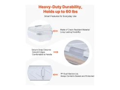 Bolsas de Almacenamiento SucceBuy para debajo de la Cama con Ruedas, Organizador de Zapatos para debajo de la Cama 80,5x39,6x17,5 cm, Caja de Almacenamiento