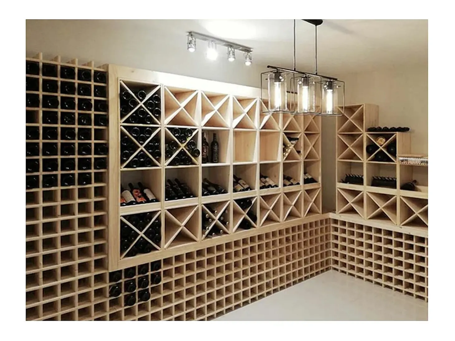 Botellero de pino macizo para 36 botellas