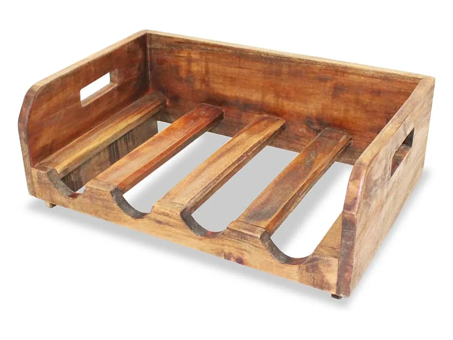Botelleros para 16 botellas 4 uds madera maciza reciclada ES182196