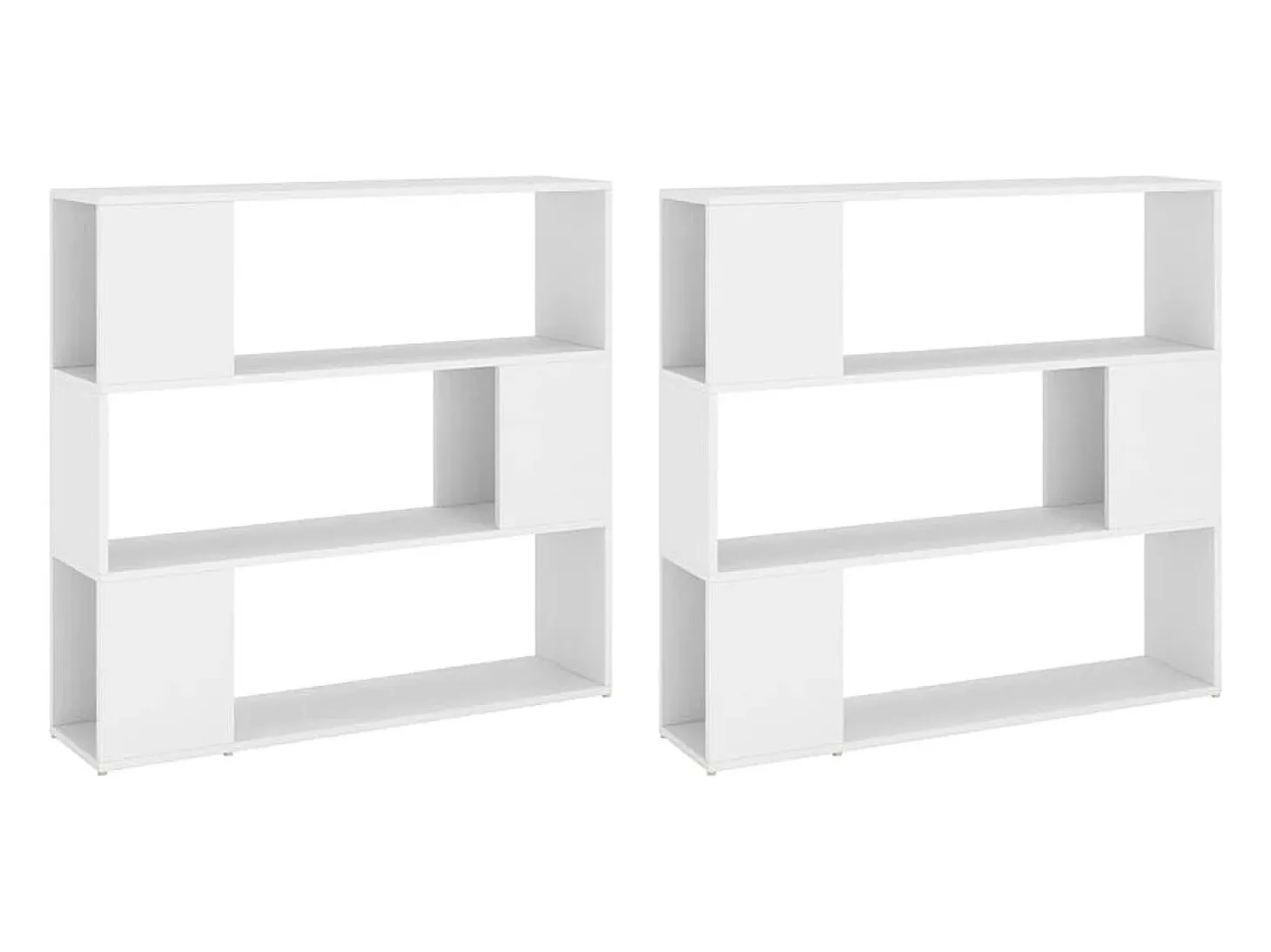 Branchville Estantería divisor de espacios blanco 100x24x188 cm