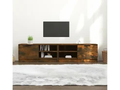 Bryvra Muebles para TV 2 uds contrachapado roble ahumado 80x35x36,5 cm