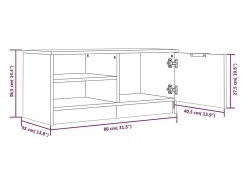 Bryvra Muebles para TV 2 uds contrachapado roble ahumado 80x35x36,5 cm
