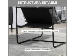 Butaca Albert Homcom bolsillos laterales gris 81x68x78 cm