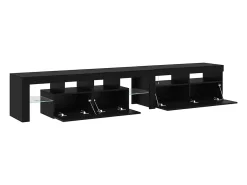 Cabinetes de Televisión 2 pcs Roble negro 290 x 36.5 x 40 cm