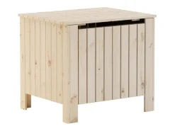 Caja de almacenaje con tapa RANA madera maciza pino 60x49x54 cm ES539861