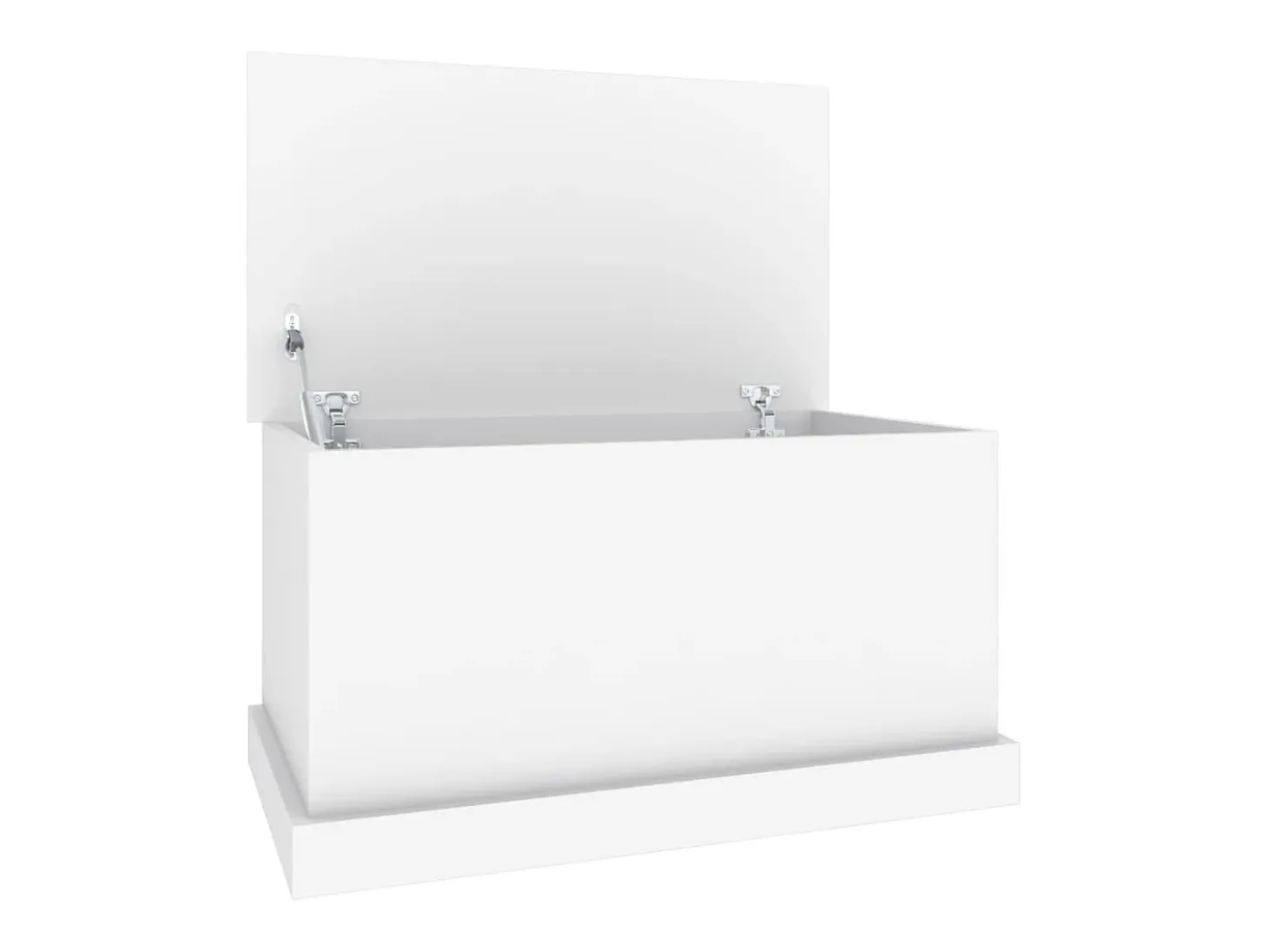 Caja de almacenaje de madera de ingeniería blanca 70x40x38 cm