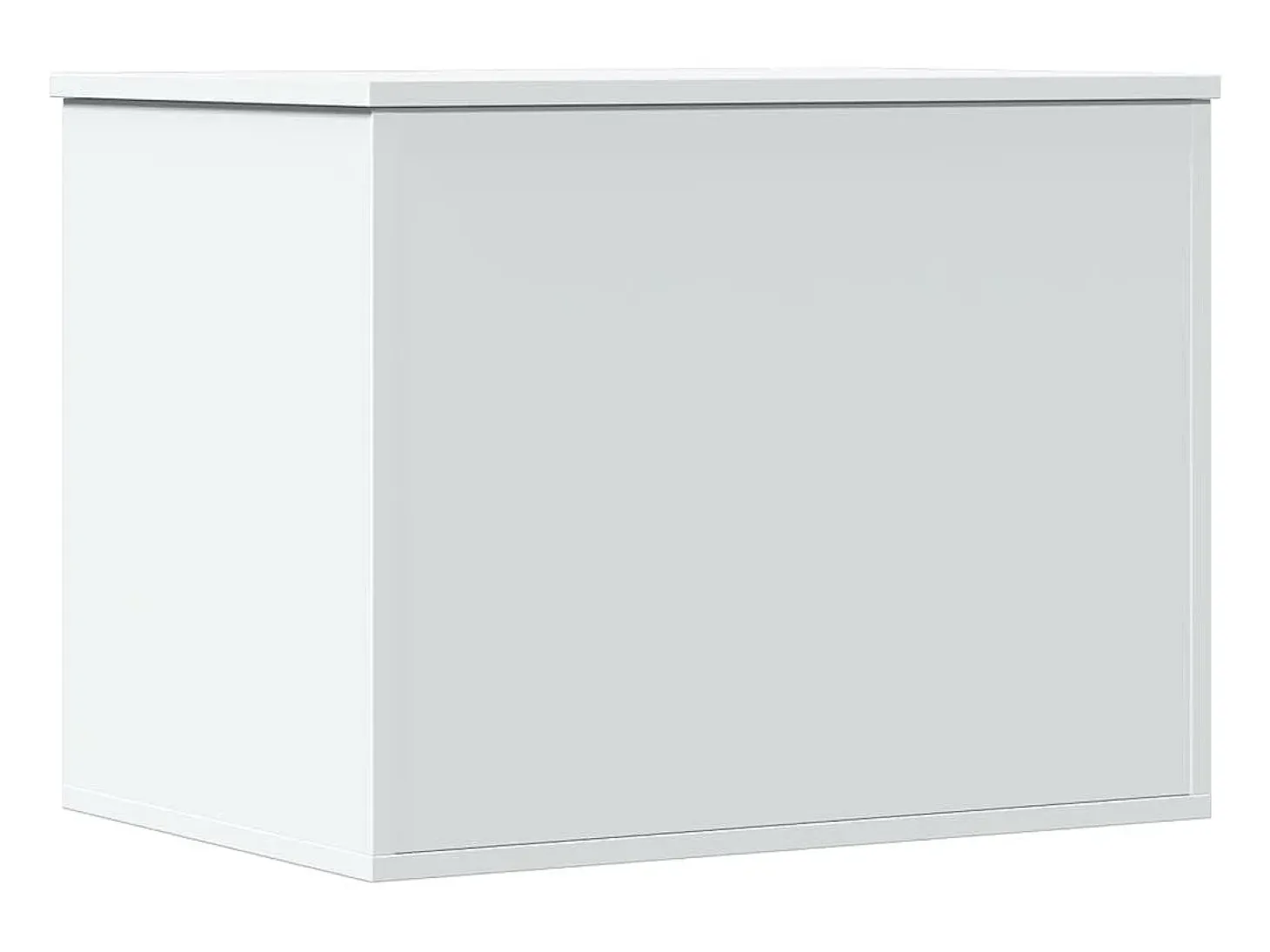 Caja de almacenaje madera de ingeniería blanca 60x42x46 cm ES130471