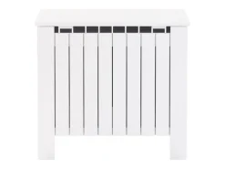 Caja de almacenaje y tapa RANA madera maciza blanca 60x49x54 cm
