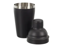 Caja de cócteles de acero inoxidable negro con 4 accesorios