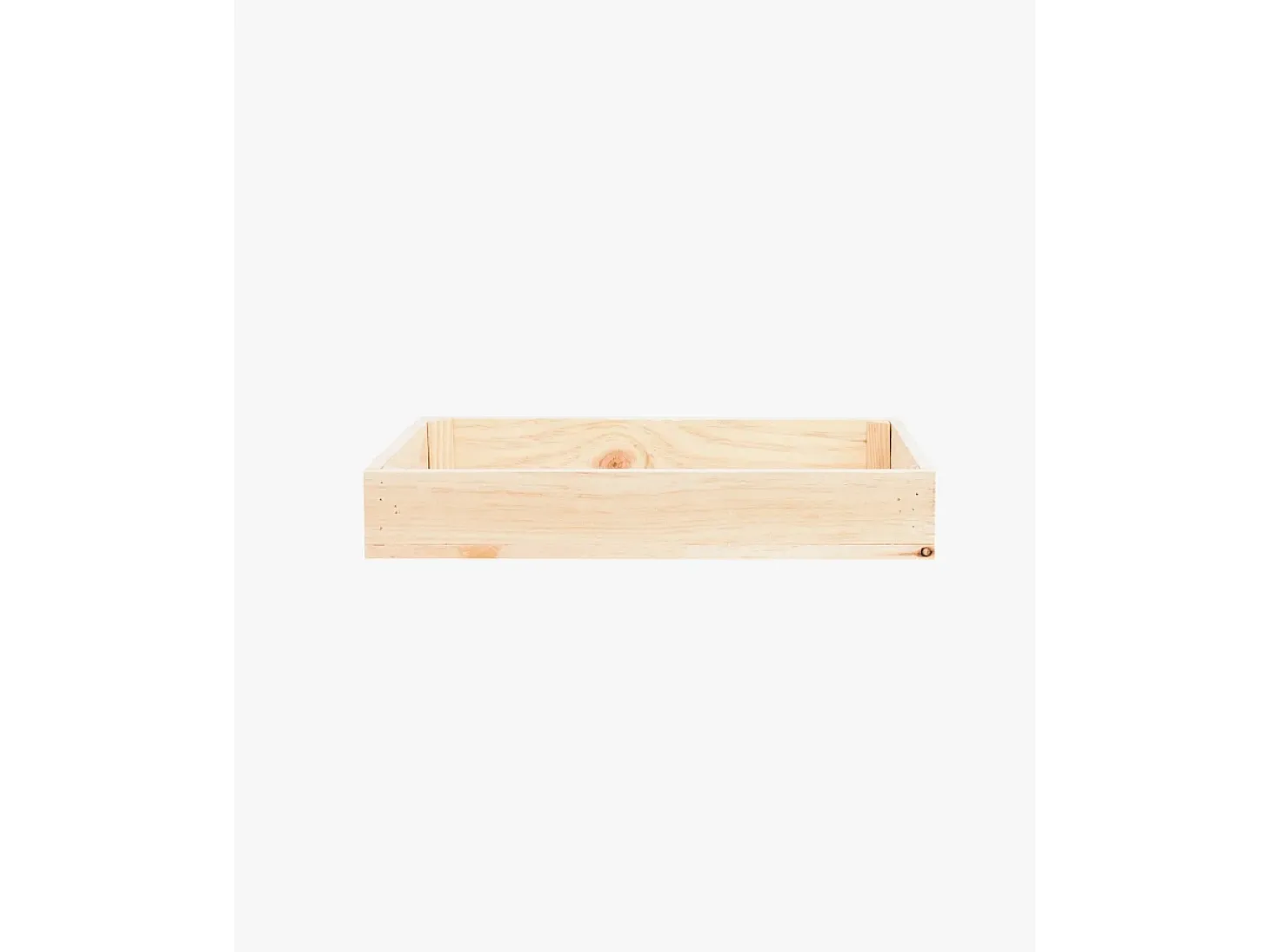 Caja de madera maciza en tono natural de 49x30,5x7,5cm - BOX - DECOWOOD
