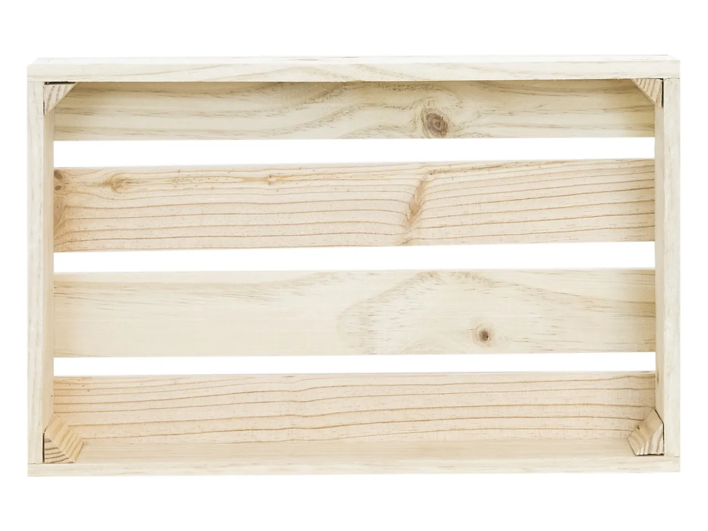 Caja de madera maciza en tono natural de 49x30,5x7,5cm - BOX - DECOWOOD