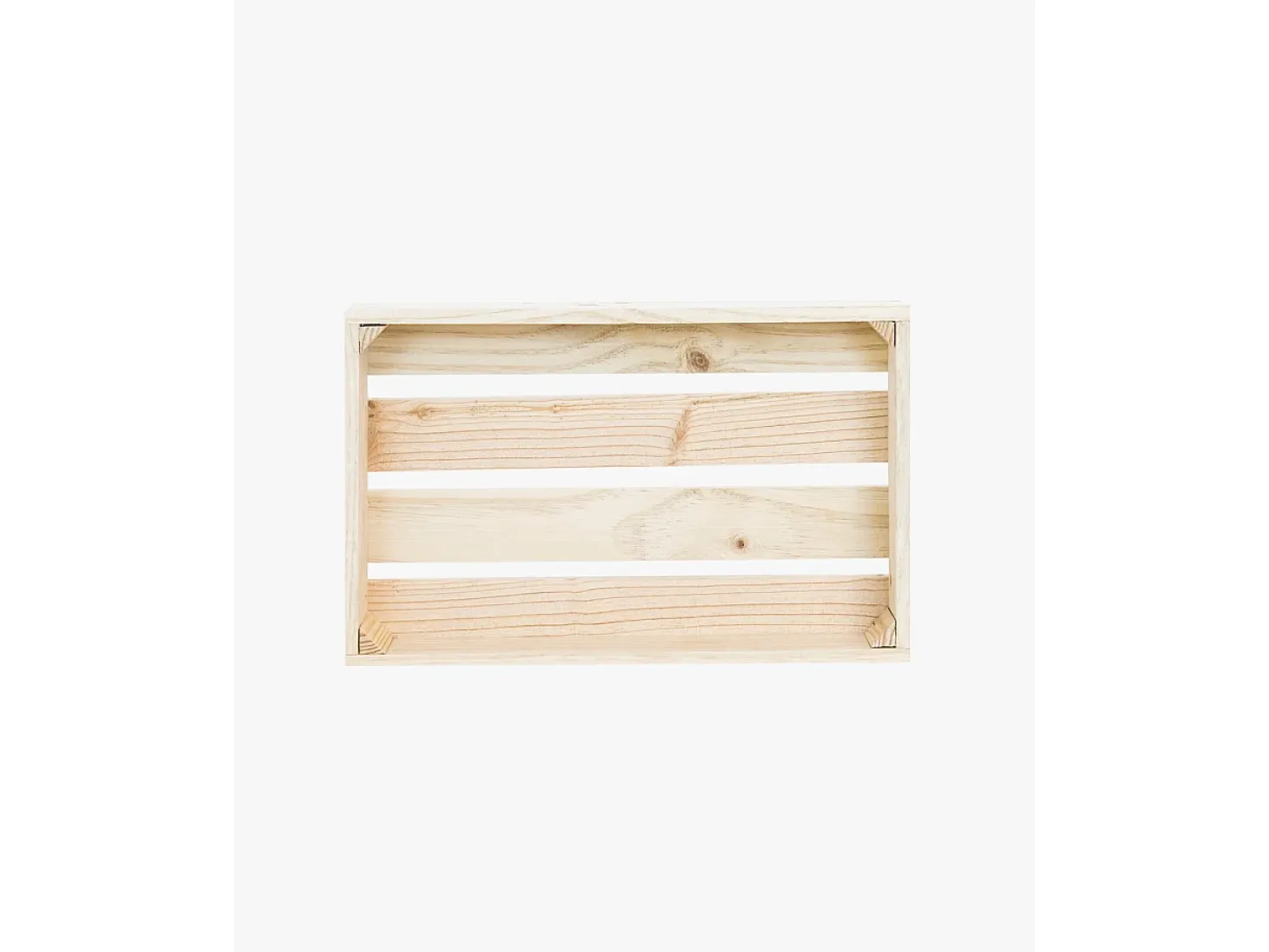 Caja de madera maciza en tono natural de 49x30,5x7,5cm - BOX - DECOWOOD