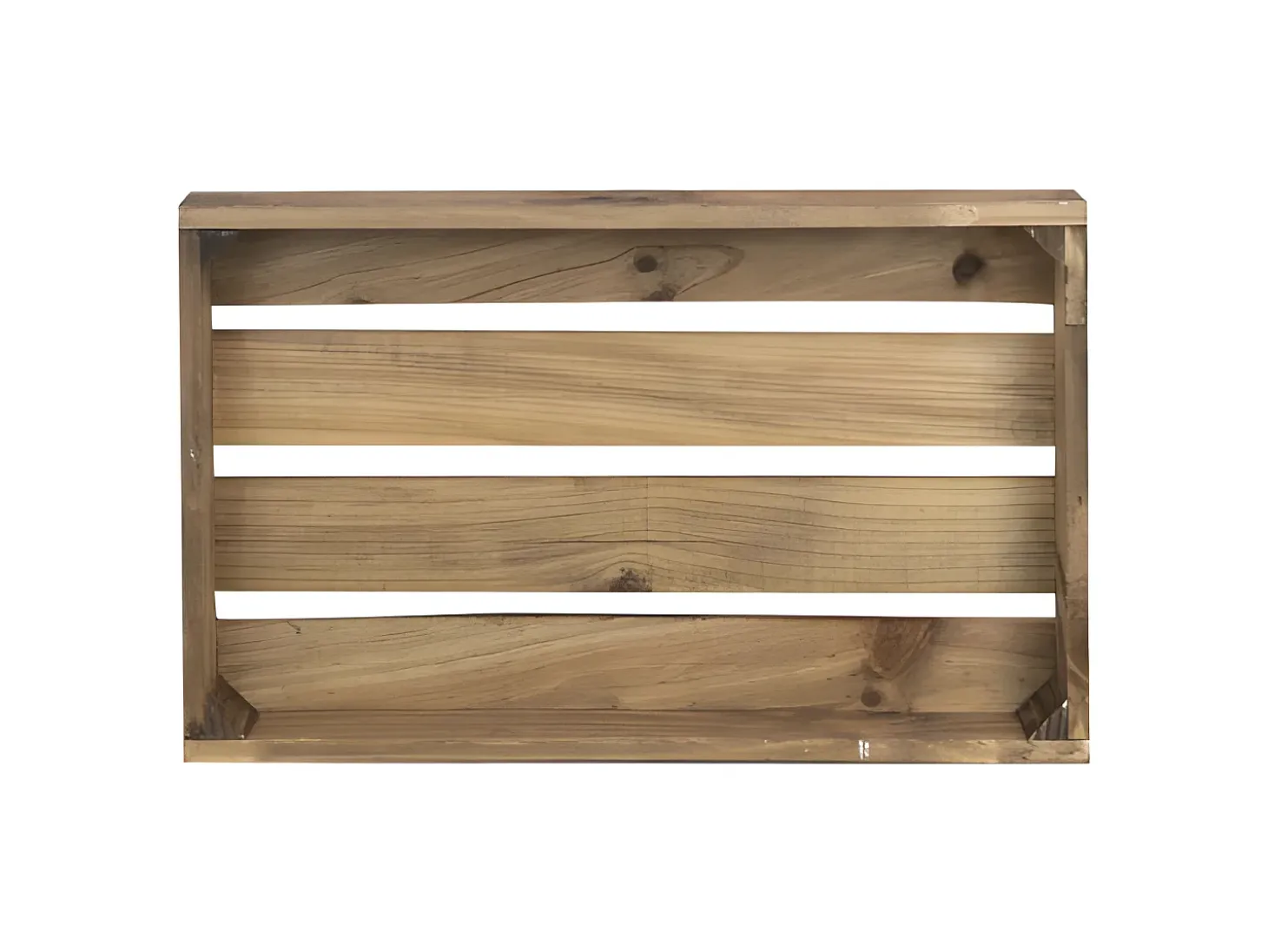 Caja de madera maciza en tono roble oscuro de 49x30,5x7,5cm - BOX - DECOWOOD