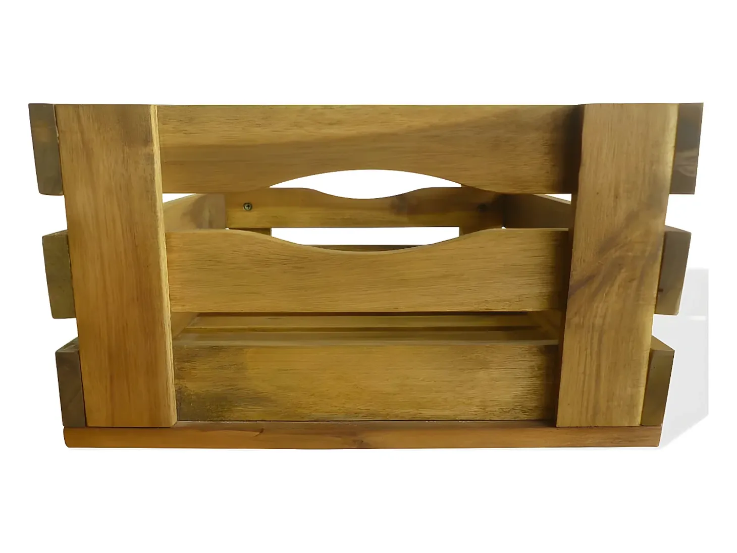 Caja de manzanas de jardín para plantar de madera de acacia