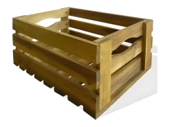 Caja de manzanas de jardín para plantar de madera de acacia