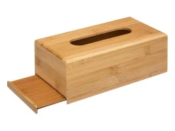 Caja de pañuelos de bambú