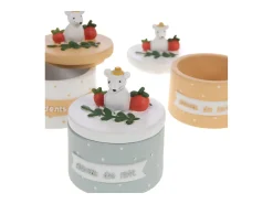 Caja dientes de leche pack 3 blanco Gabrielle 6x5x5 cm