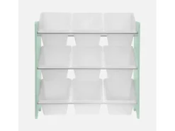 Caja infantil para juguetes verde celadón