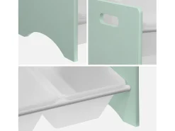 Caja infantil para juguetes verde celadón
