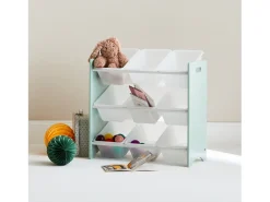 Caja infantil para juguetes verde celadón