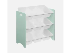 Caja infantil para juguetes verde celadón